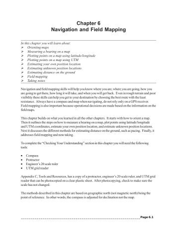 Chapter 6 Navigation and Field Mapping