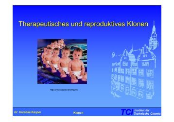 Therapeutisches und reproduktives Klonen - TCI @ Uni-Hannover.de