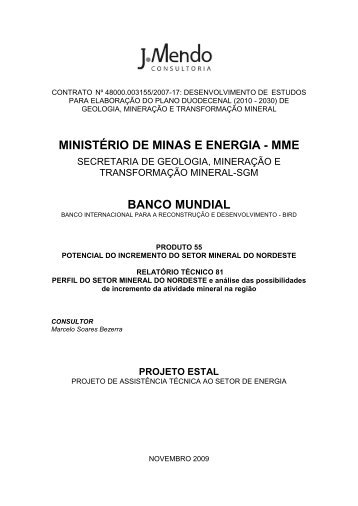 Perfil do Setor Mineral no - MinistÃƒÂ©rio de Minas e Energia