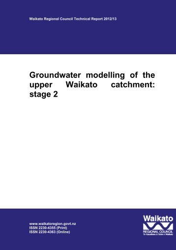 Groundwater modelling of the upper Waikato catchment: stage 2