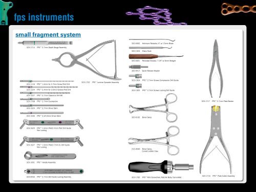 fps instruments small fragment system - OsteoMed