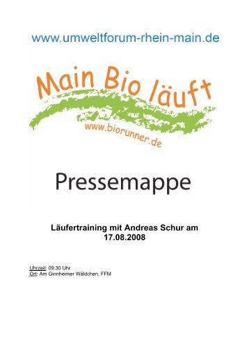 Pressemappe - Umweltforum Rhein-Main