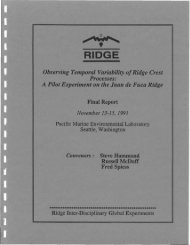 A Pilot Experiment on the Juan de Fuca Ridge - Ridge 2000 Program