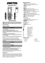 M910 Mobile Phone Operating Manual - SWITEL Senior