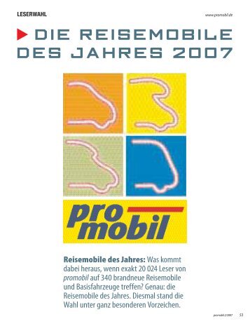 DIE REISEMOBILE DES JAHRES 2007 - Mercedes-Benz Deutschland