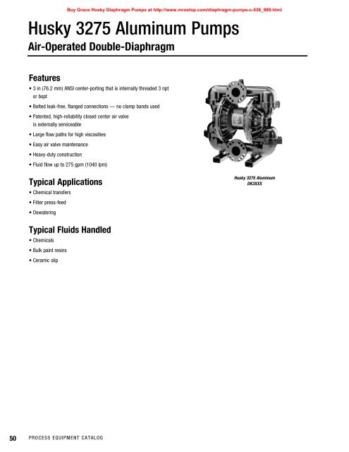 DK3GGG Graco Husky 3275 Diaphragm Pump Data ... - MRO Stop