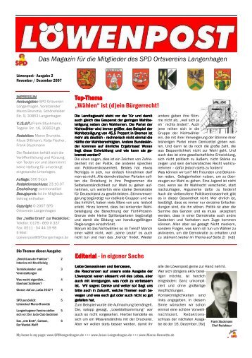 LÃ¶wenpost Ausgabe 2.pub - SPD-Langenhagen