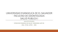 FACULTAD DE ODONTOLOGIA SALUD PUBLICA I