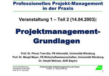 Projekt - Universität Würzburg