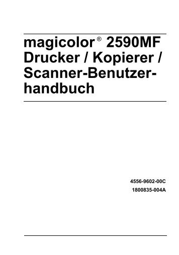 magicolor 2590MF Drucker / Kopierer / Scanner ... - Konica Minolta