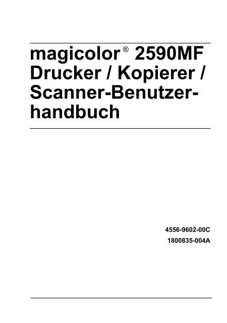 magicolor 2590MF Drucker / Kopierer / Scanner ... - Konica Minolta