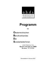 Programm des OBDS - Ãsterreichischer Berufsverband der ...