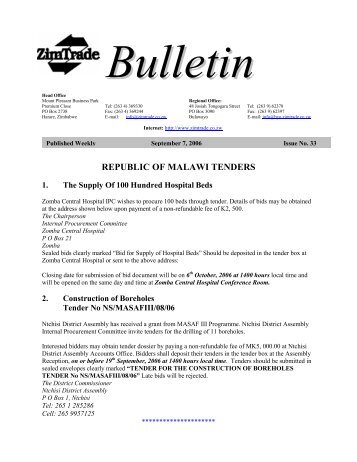 Zimtrade bulletin 7 september 2006 2