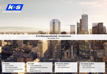 Standardpräsentation Investor Relations - K+S Aktiengesellschaft