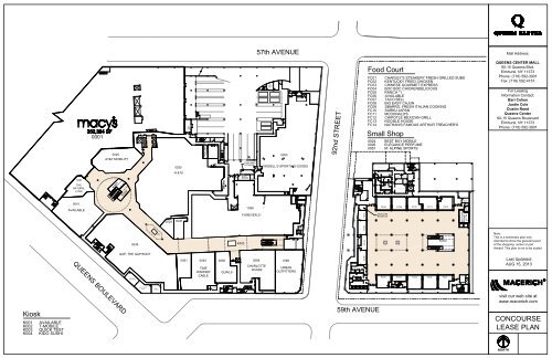 Kiosk Food Court Small Shop CONCOURSE LEASE PLAN - Macerich