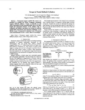 Torque in nested Halbach cylinders - Magnetics, IEEE ... - IEEE Xplore