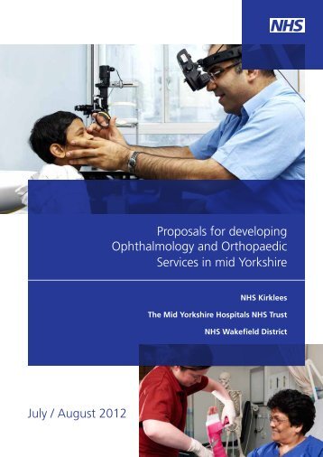 Ophthalmology and Orthopaedic Services - NHS Kirklees