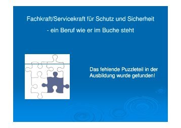 Fachkraft/Servicekraft fÃƒÂ¼r Schutz und Sicherheit - ein Beruf wie ...