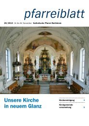 Pfarreiblatt 20 - Pfarrei Buttisholz