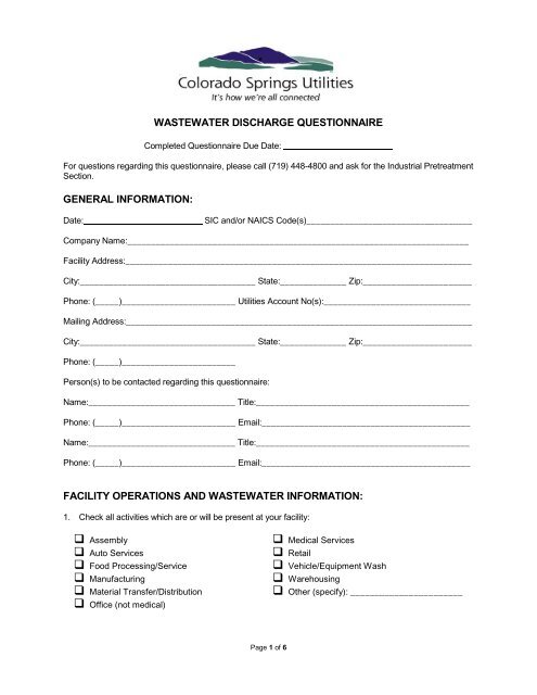 wastewater-discharge-questionnaire-colorado-springs-utilities