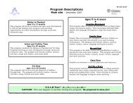 Program Descriptions - Peel Early Years