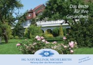 Das Beste für Ihre Gesundheit - HG Naturklinik Michelrieth