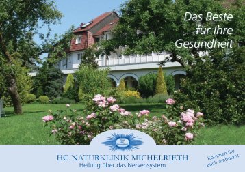 Das Beste für Ihre Gesundheit - HG Naturklinik Michelrieth