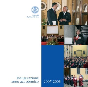 Inaugurazione dell'anno accademico 2007-2008 - UniversitÃ  degli ...