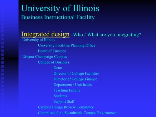 The University of Illinois Business Instructional Facility: What we ...