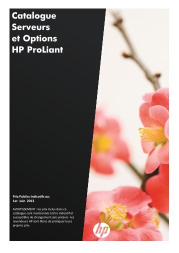 Catalogue Serveurs et Options HP ProLiant - Hewlett-Packard ...