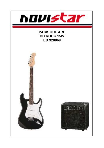 PACK GUITARE BD ROCK 15W ED 928069 - Electro Depot