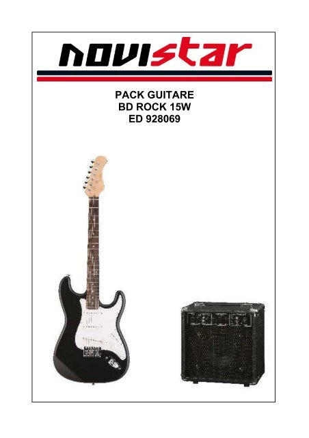 PACK GUITARE BD ROCK 15W ED 928069 - Electro Depot