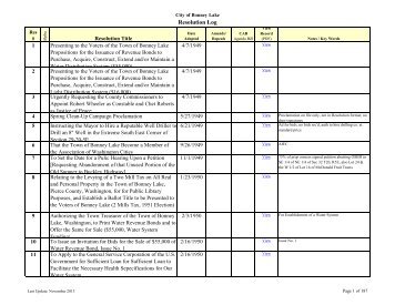 Resolution_Log.pdf - City of Bonney Lake