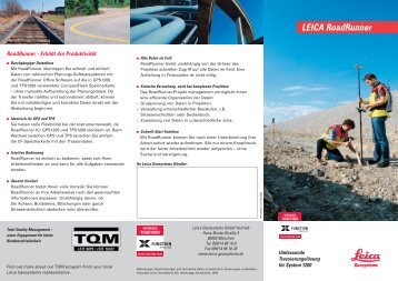 LEICA RoadRunner - Leica Geosystems