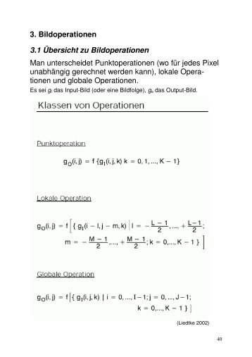 (Punktoperationen, geometrische Transformationen, lokale ...