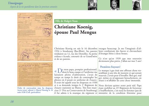 Christiane Koenig, Ã©pouse Paul Mengus - Petit Fichier