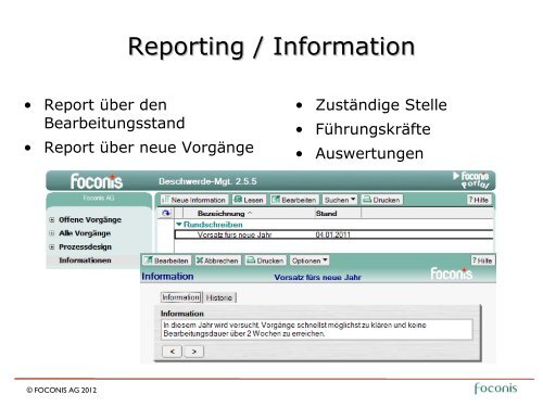 FOCONIS Beschwerde-Management - Foconis AG