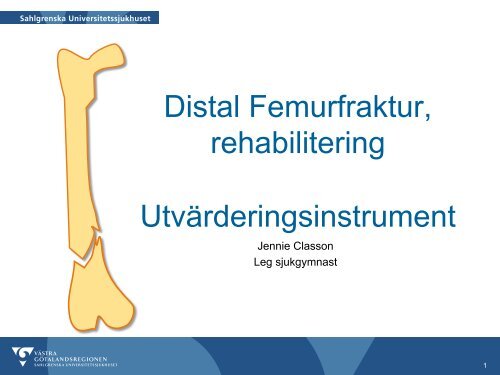 Distal Femurfraktur, rehabilitering Utvärderingsinstrument