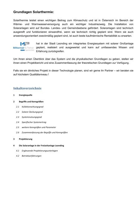 Technische Grundlagen Solarthermie PDF