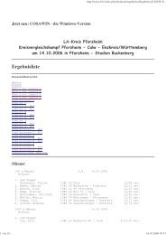 Ergebnis Kreisvergleichskampf 2006 Einzel - Leichtathletik