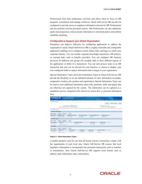 Data Sheet: Self Service HR (PDF) - Oracle