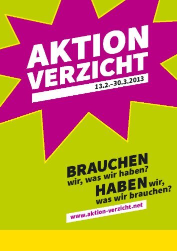 Aktion Verzicht 2013