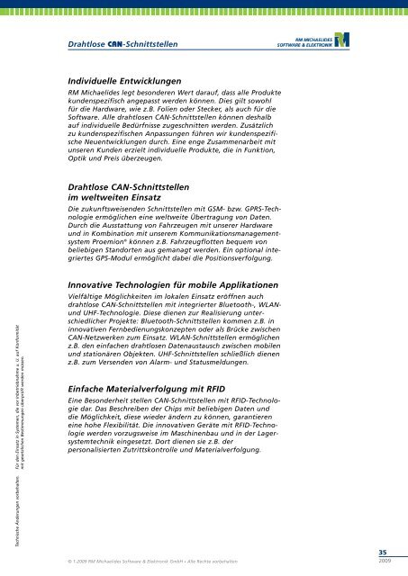 RM Katalog 2009 - RM Michaelides Software & Elektronik GmbH