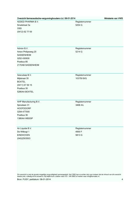 Farmaceutische-vergunninghouders - Farmatec