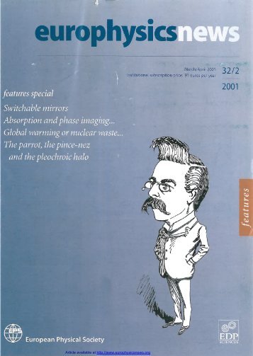 Whole issue in PDF - Europhysics News