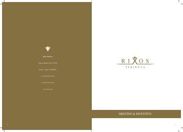 Download Factsheets and Floorplans - Rixos Hotel