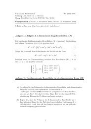 Aufgabe 1 : Aufgabe 1: 4-dimensionale Kugelkoordinaten (5P) Die ...