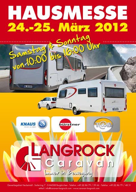 Spezielle Hausmesse- Komplett-Angebote! - Caravan Langrock