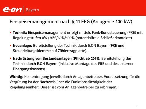 Information zum EEG und KWKG 2009 - EMB