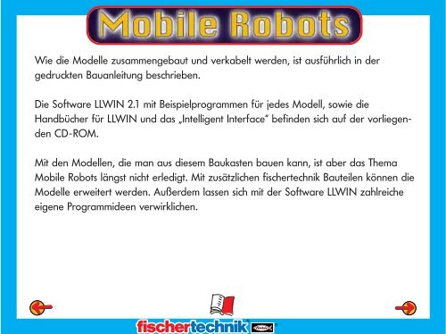 I N H A L T â¢ Mobile Robots â¢ fischertechnik Mobile ... - Vorlesungen